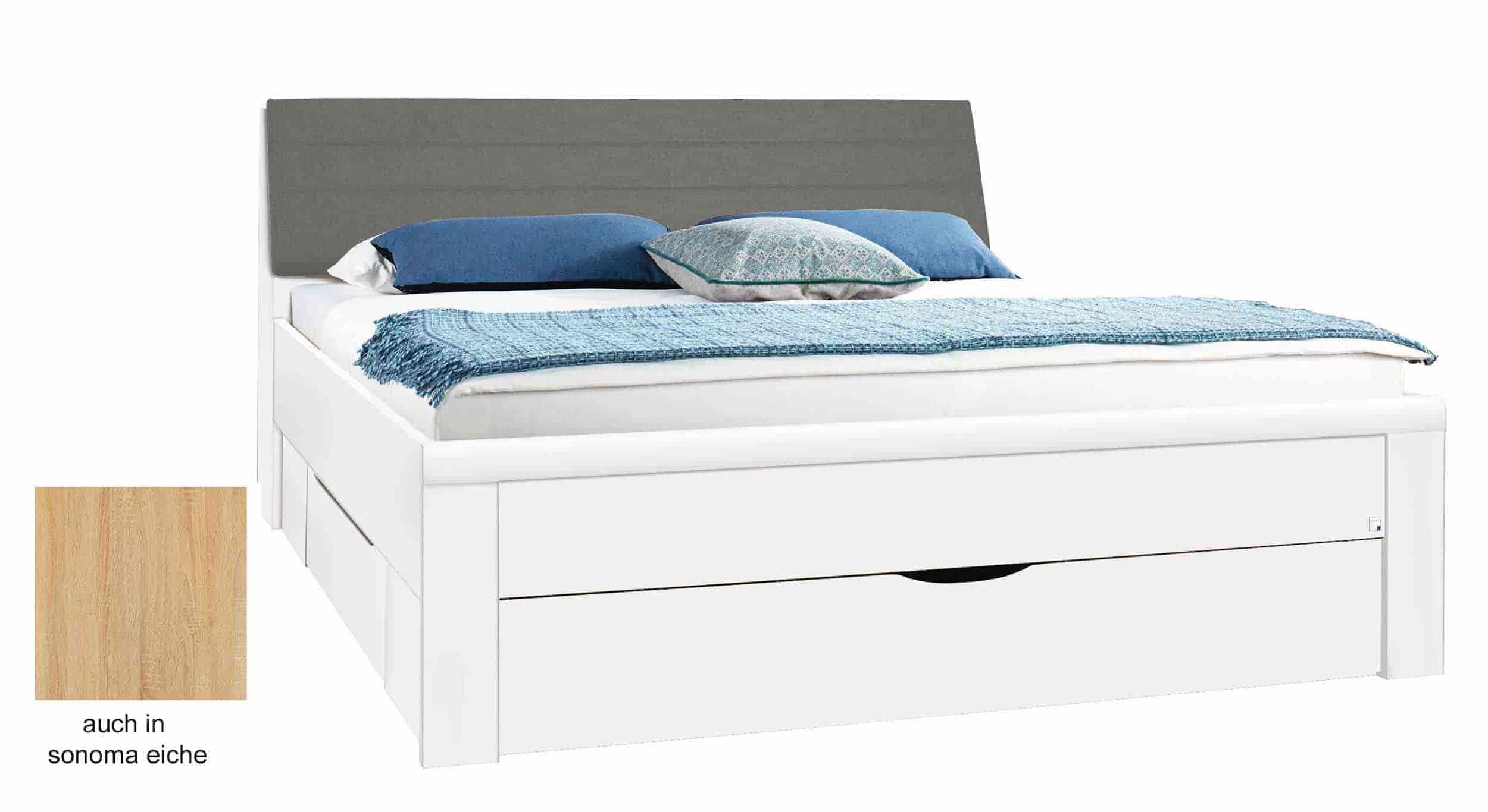 Rauch Lindau Bett 180x200 weiß Schubladen