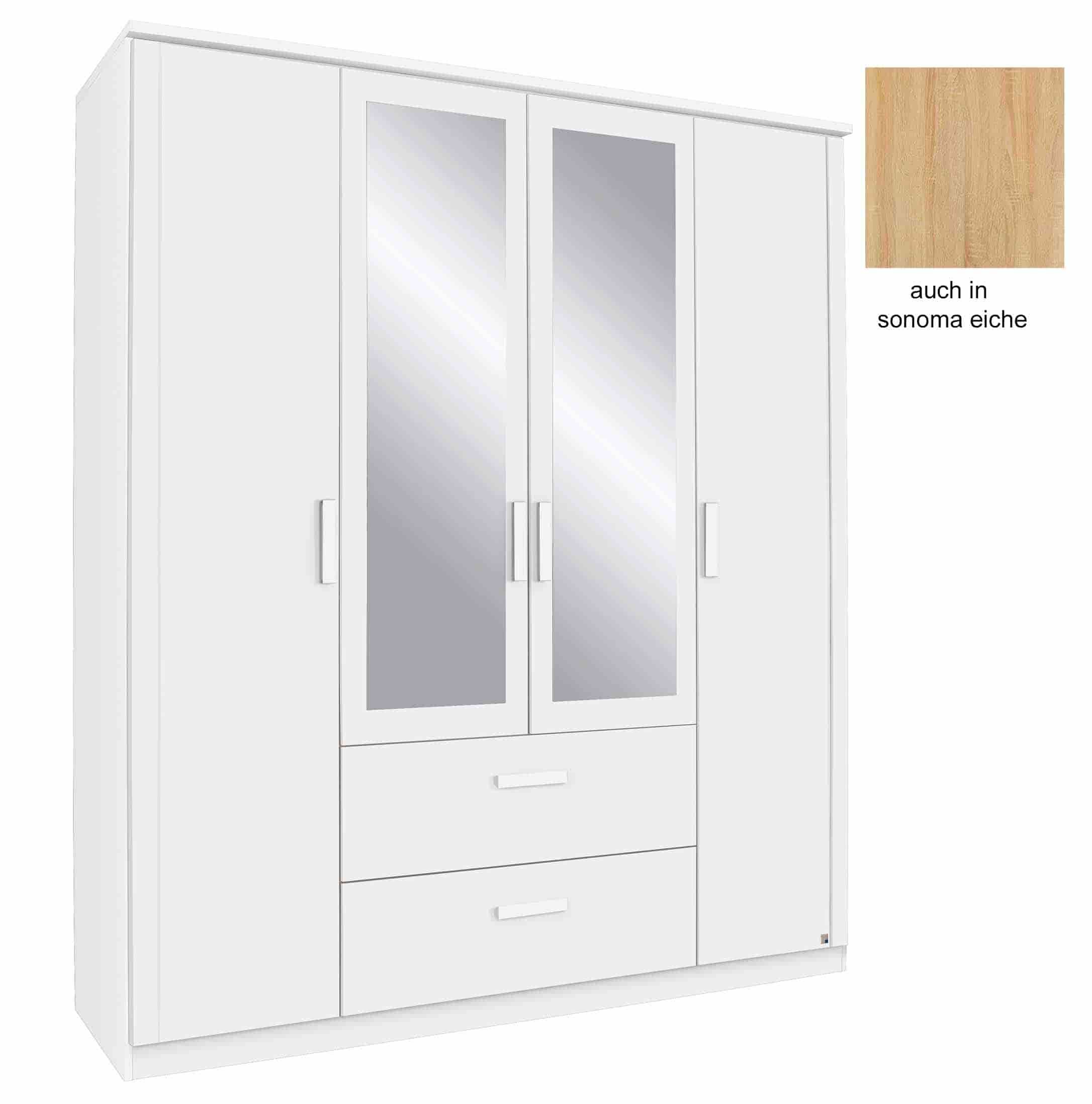 Rauch Lindau Kleiderschrank mit Spiegel und Schubladen