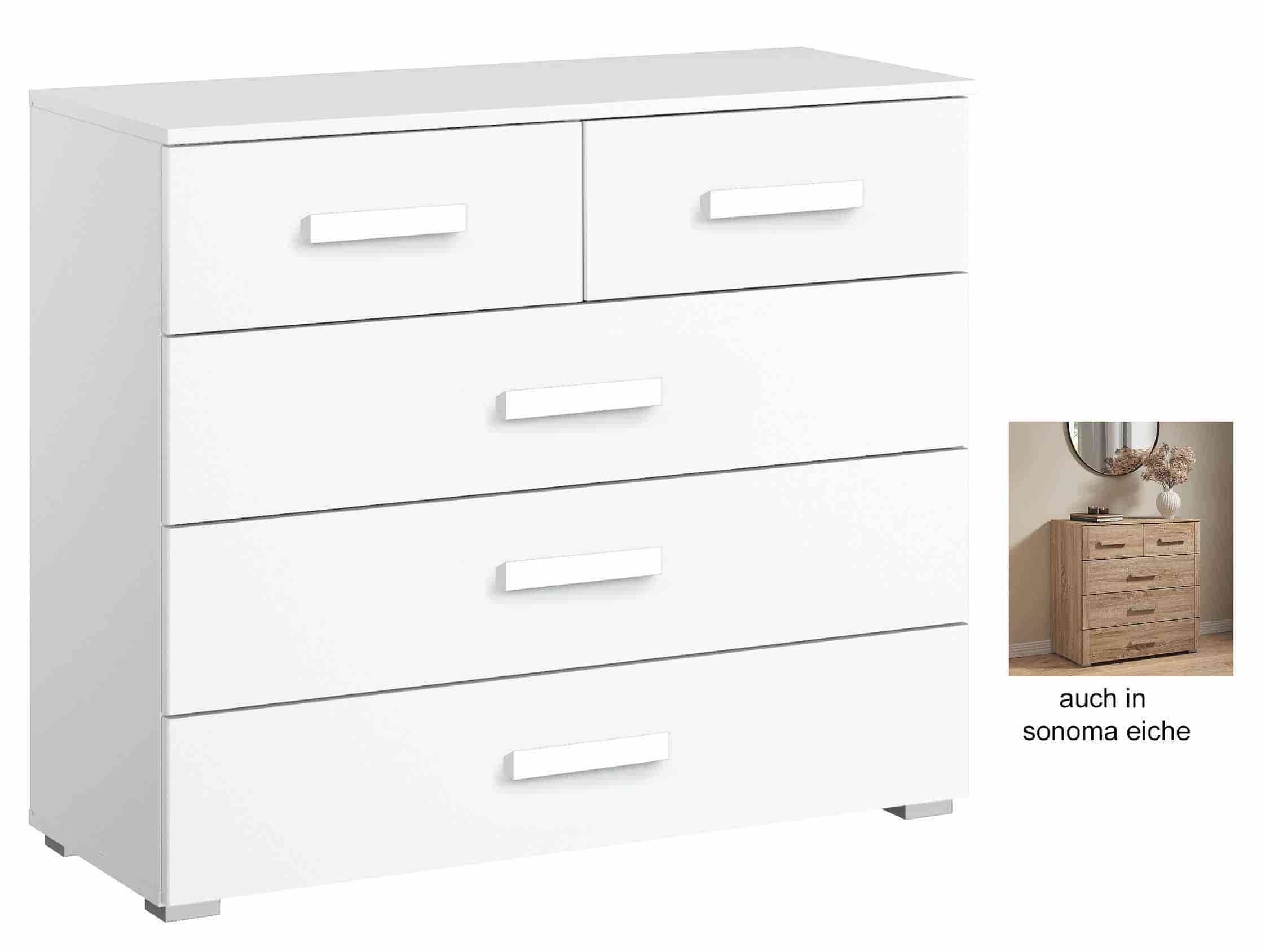 Rauch Lindau Kommode weiß 80 cm breit