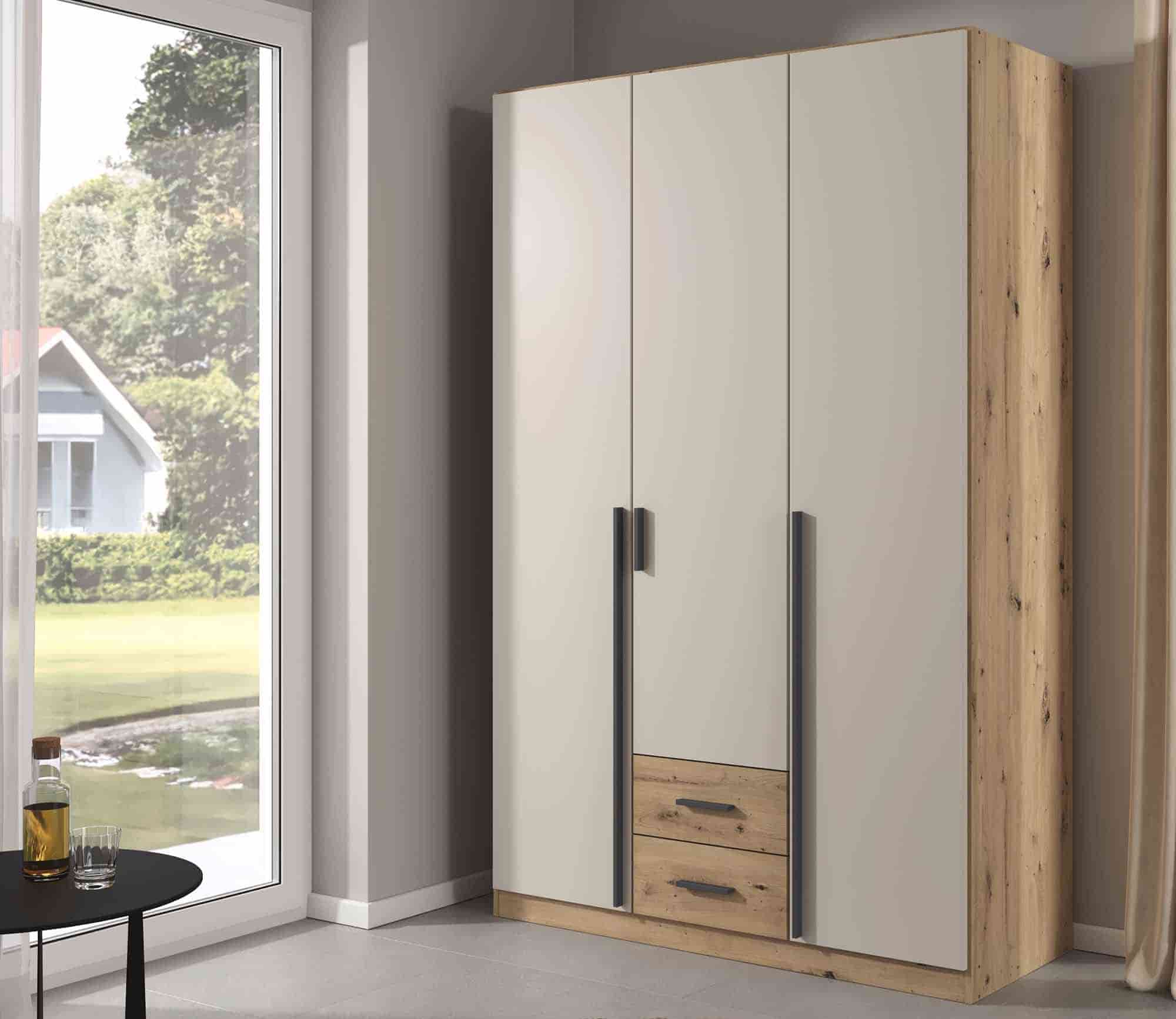 Rauch Livaro Kleiderschrank 140 cm breit mit Spiegel und Schubladen