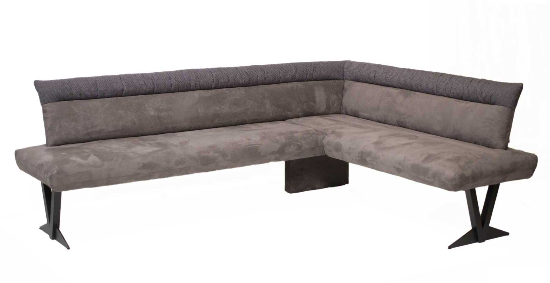 Standard Furniture Grenoble moderne Eckbank mit Metallgestell schwarz