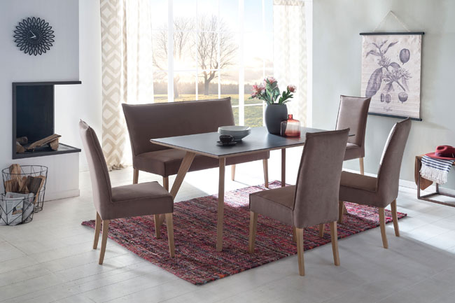 Standard Furniture Essgruppe mit Tisch Tronheim und Stühlen Kira