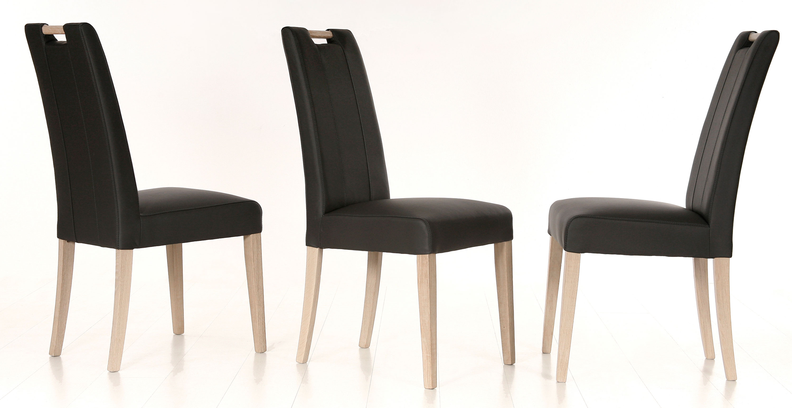 Standard Furniture Samiro Esszimmerstühle mit Griff eiche bianco