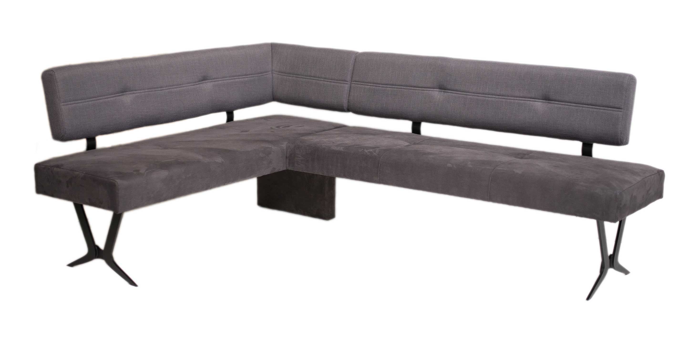 Standard Furniture Sant Etienne moderne Eckbank mit Metallgestell schwarz