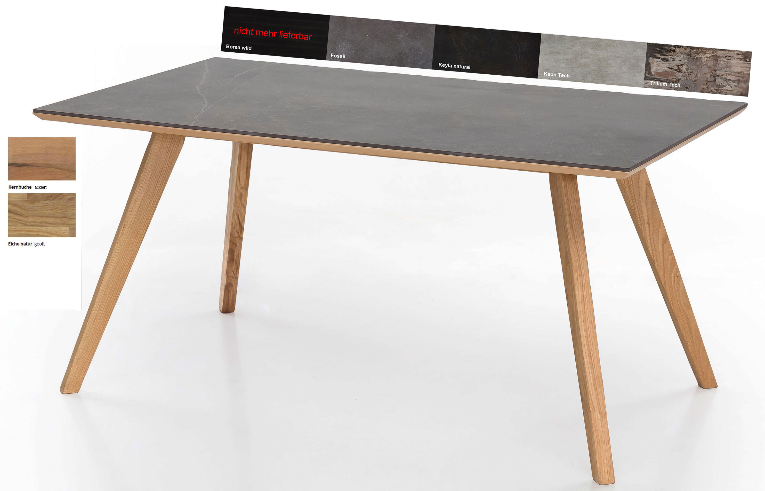 Standard Furniture Trondheim Massivholztisch mit Dektonplatte